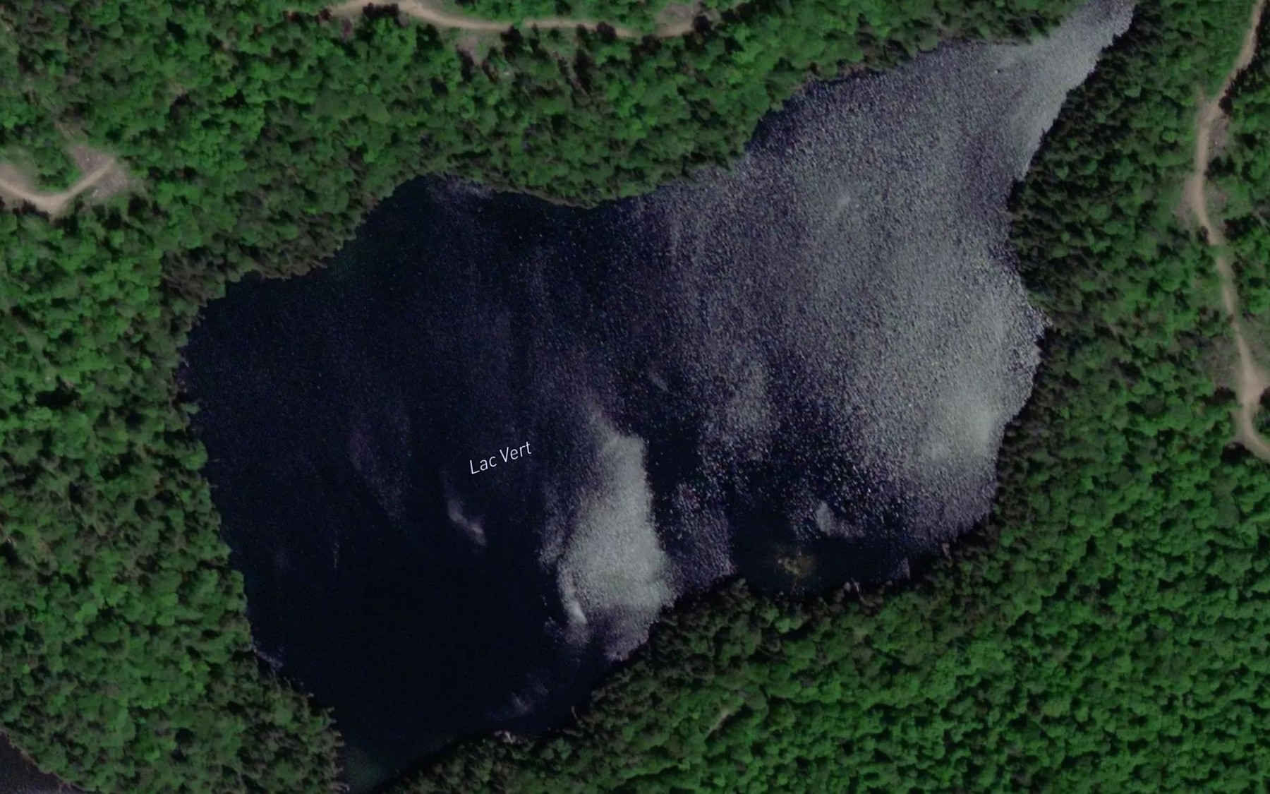 Satellite map of the Lac Vert
