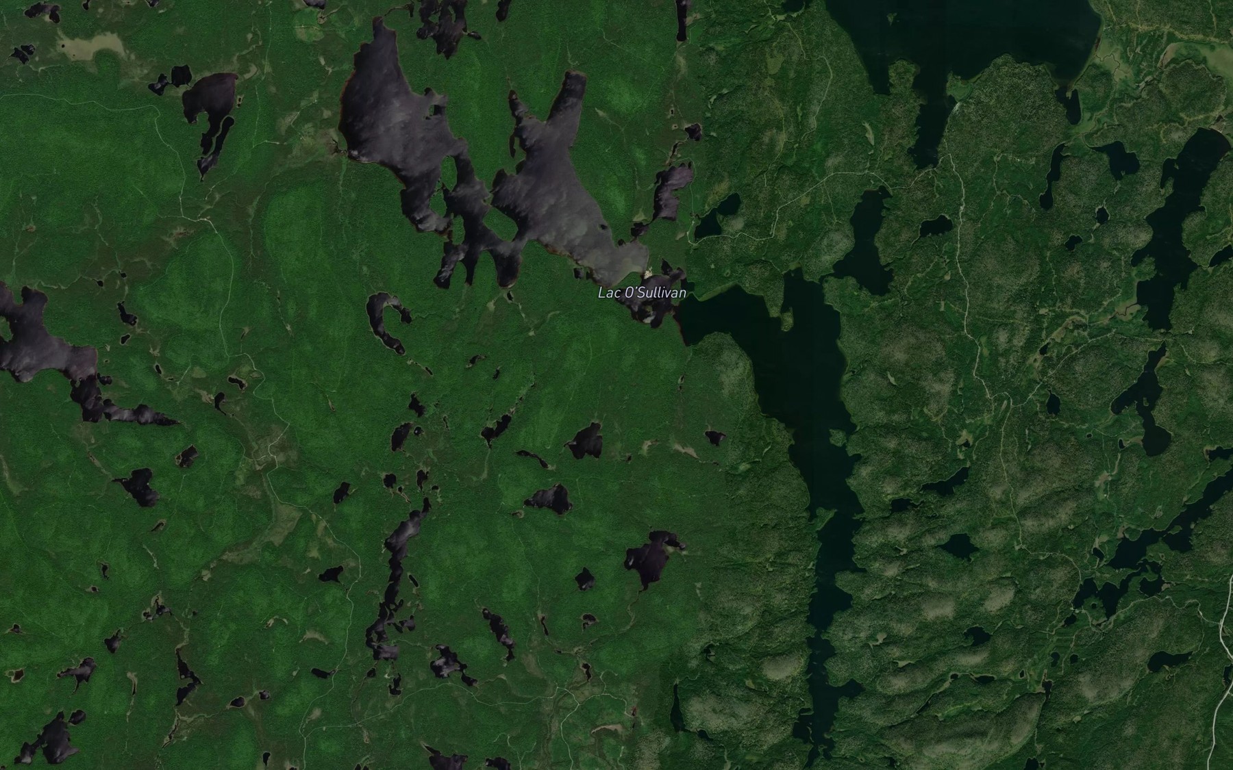 Satellite map of the Lac O'Sullivan