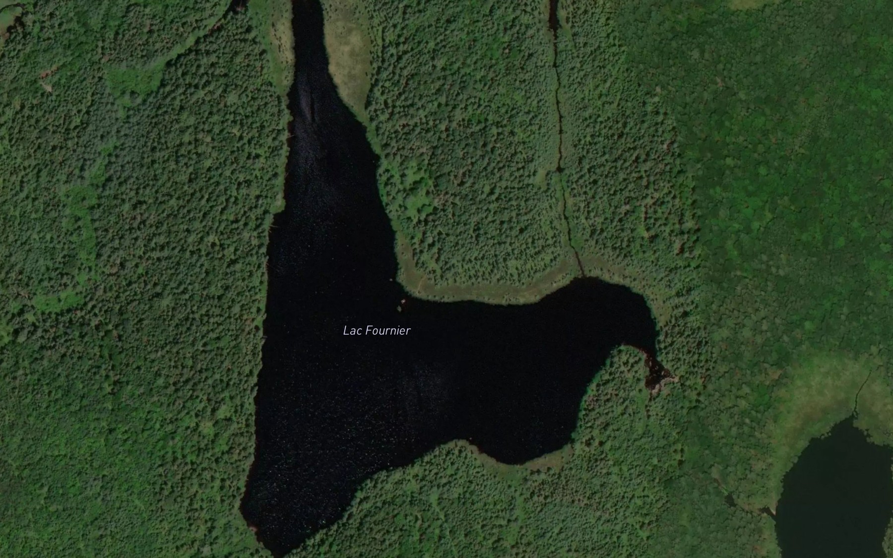 Satellite map of the Lac Fournier