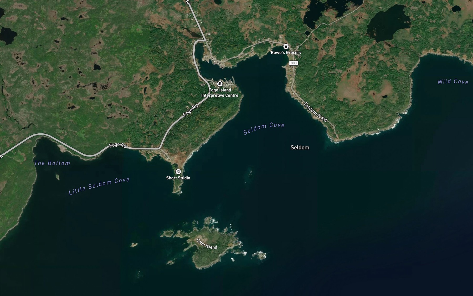 Satellite map of the Black Reef