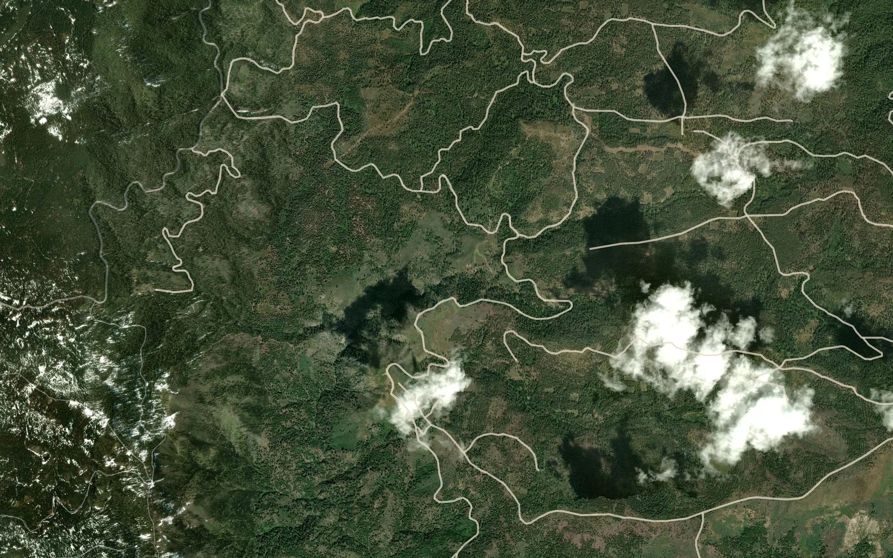 Satellite map of the Miller Fork