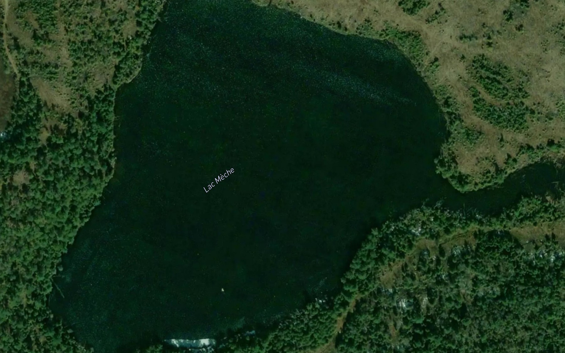Satellite map of the Lac Meche