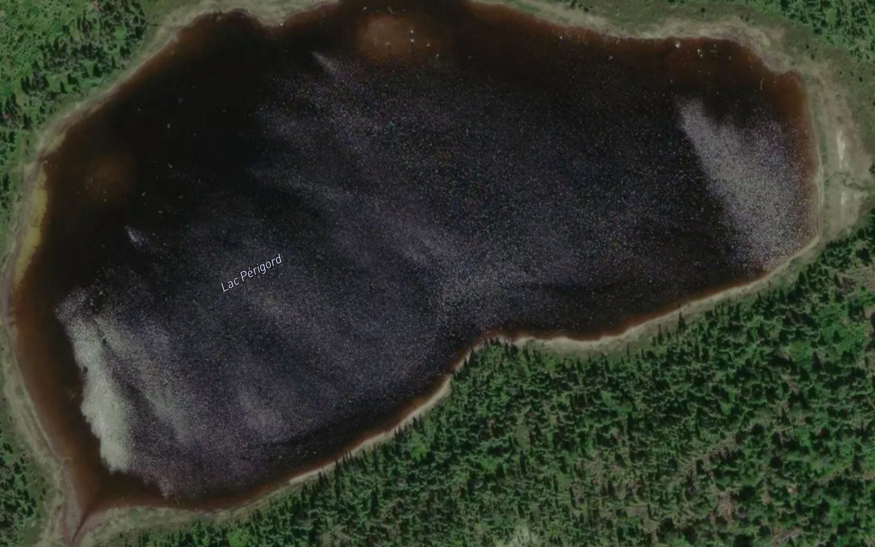 Satellite map of the Lac Perigord