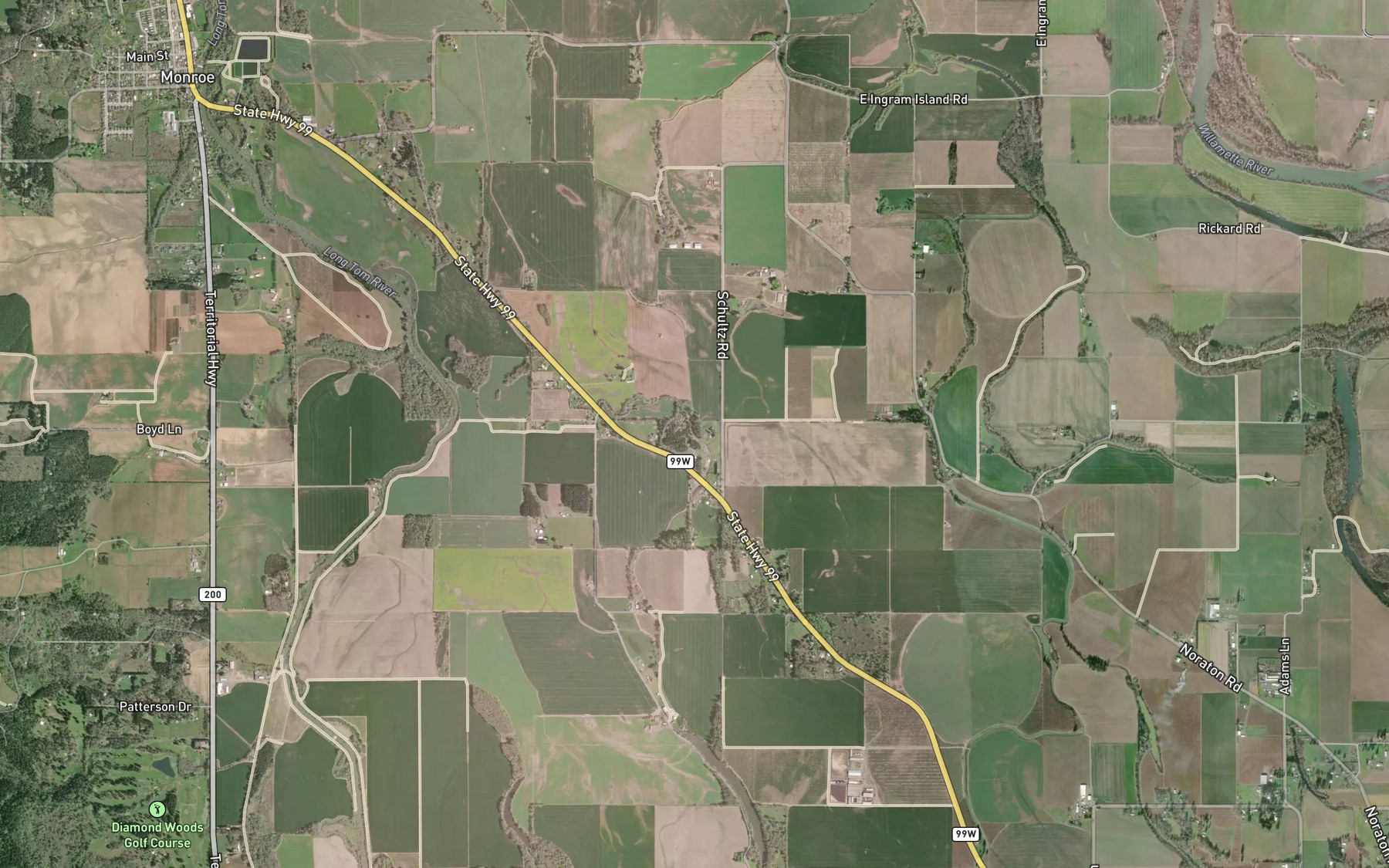 Satellite map of the Lake Slough