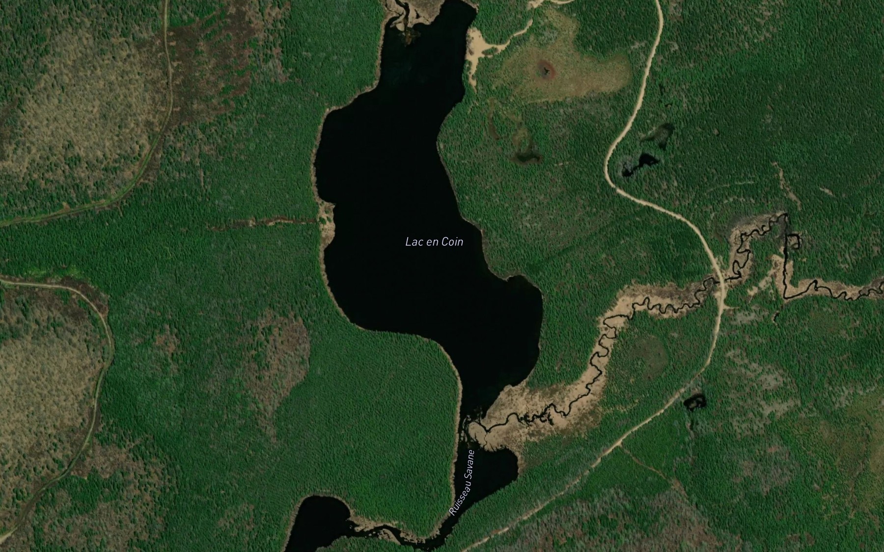 Satellite map of the Lac en Coin
