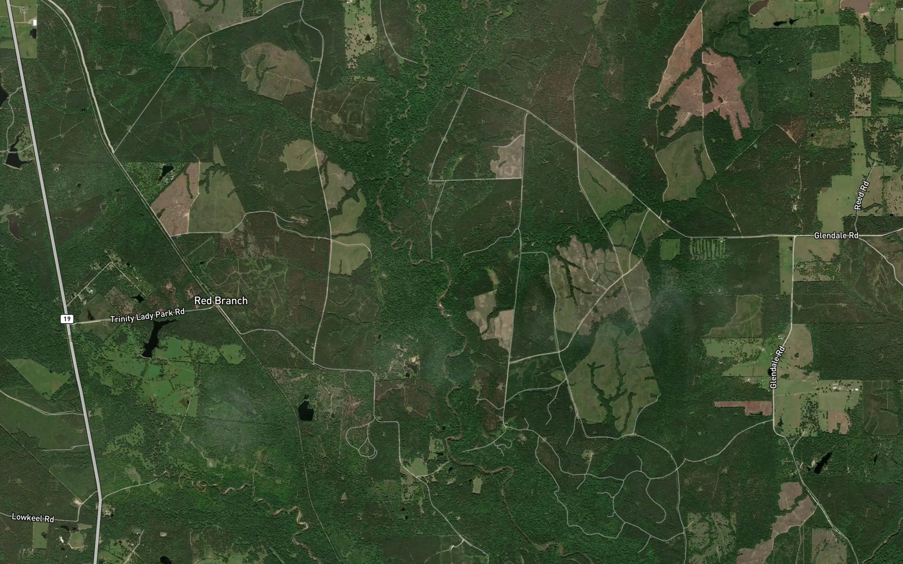 Satellite map of the Cedar Creek
