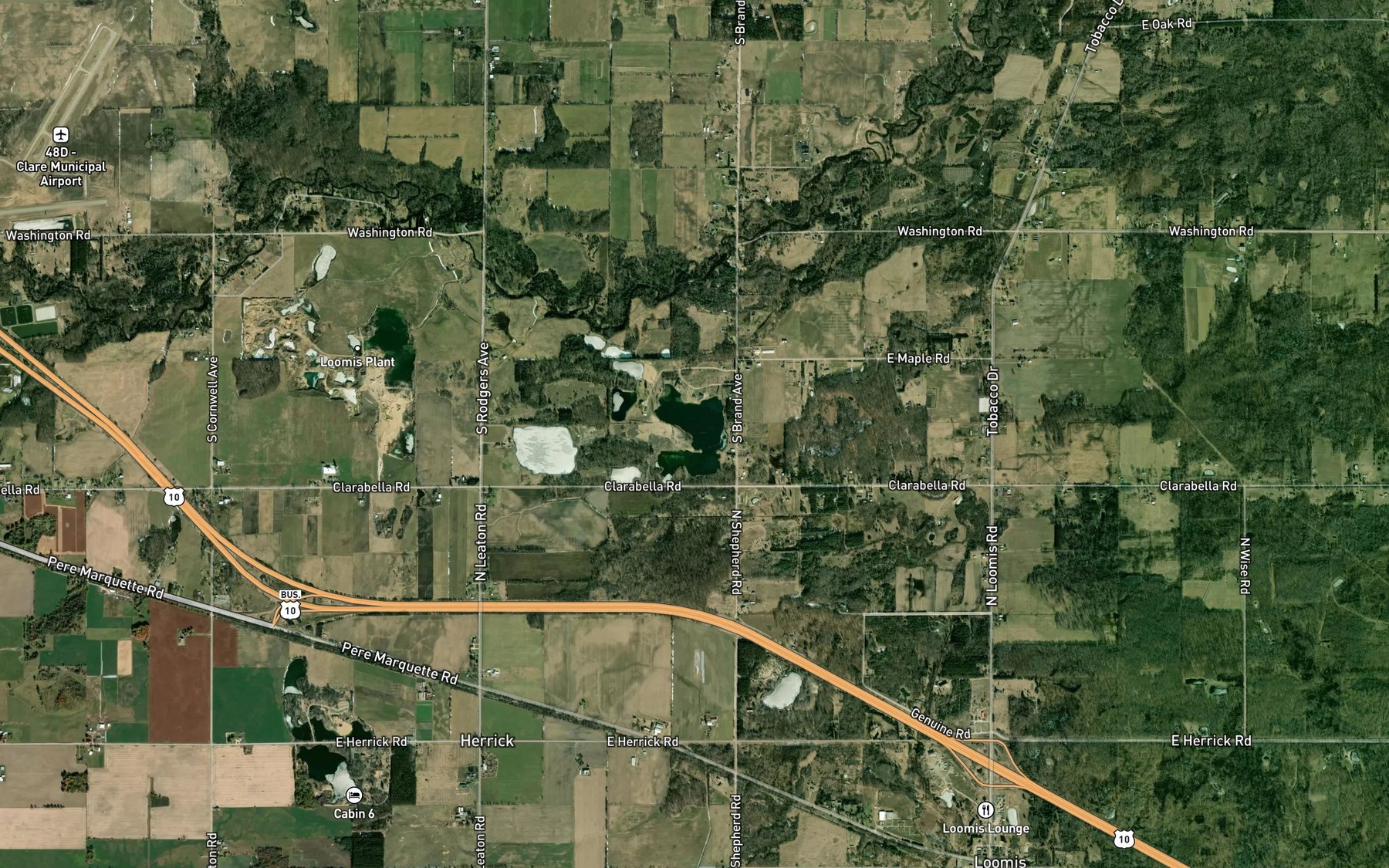 Satellite map of the Shively Lake