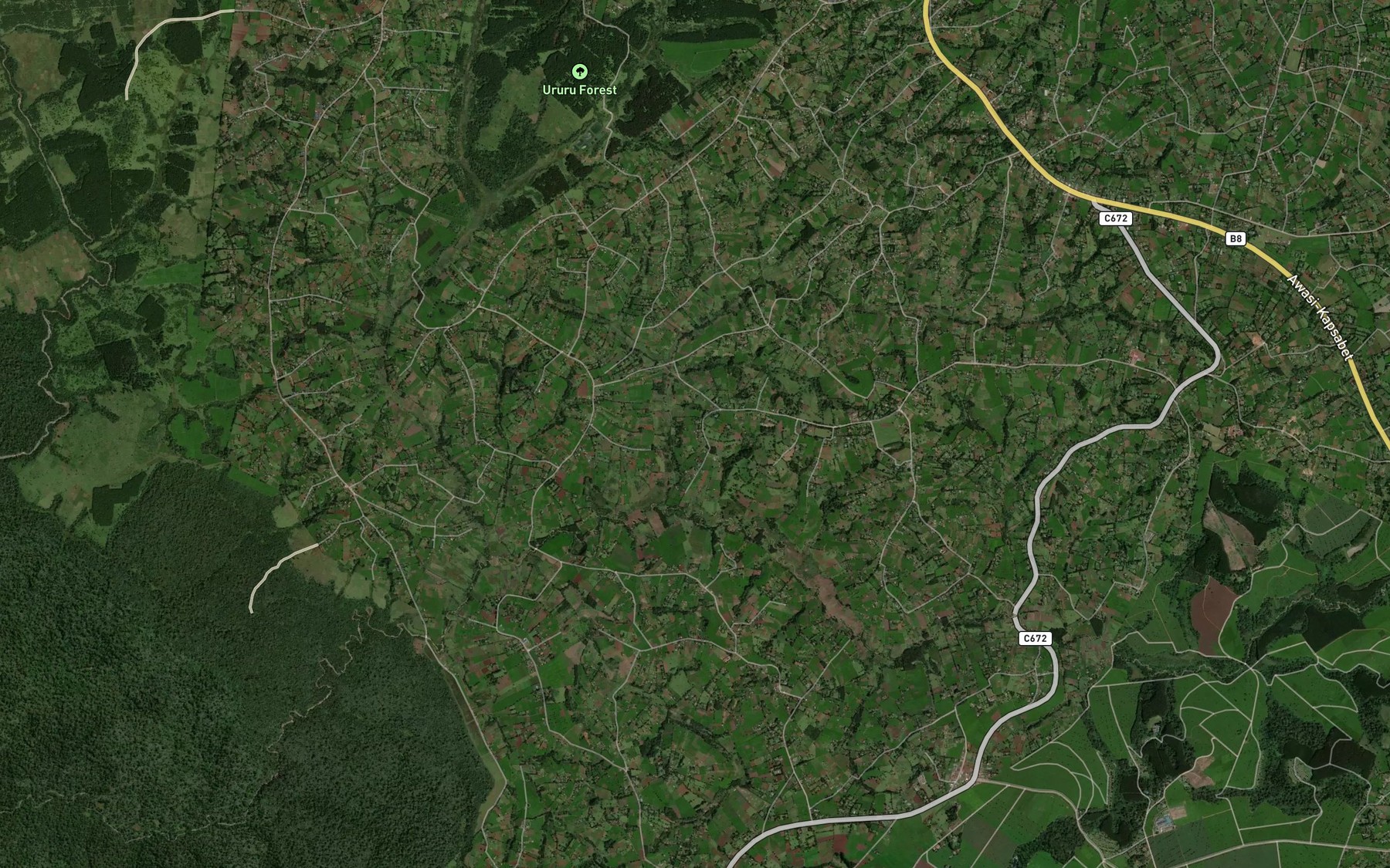 Satellite map of the Kapraget