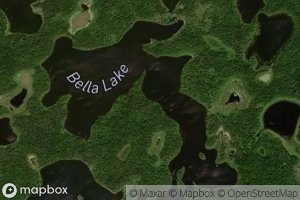 Satellite map of the Bella Lake