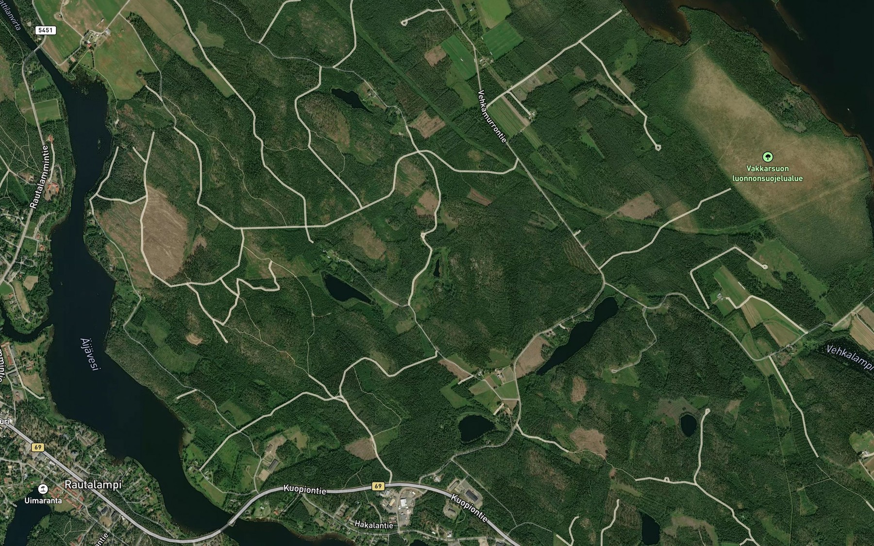 Satellite map of the Heinalampi