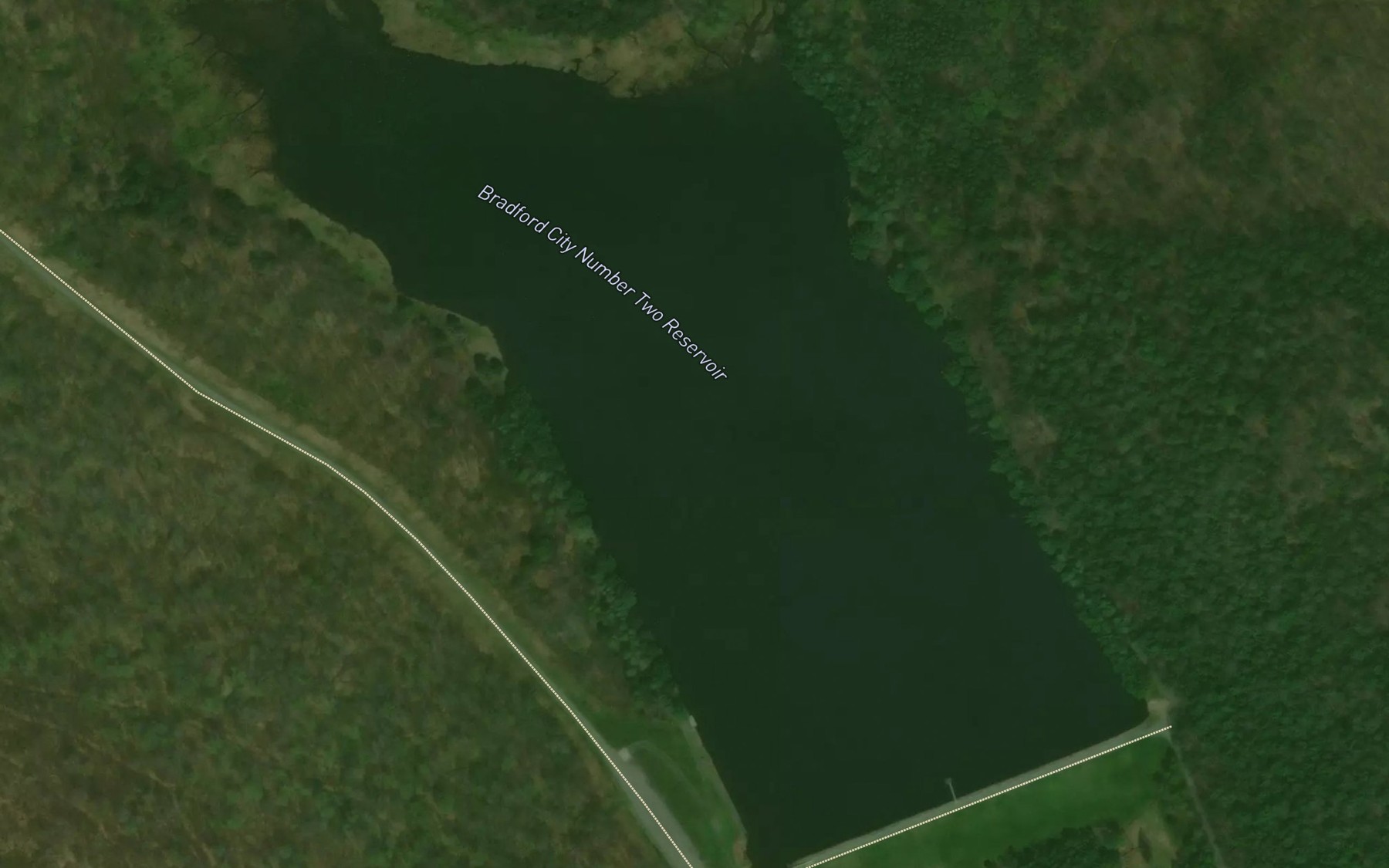 Satellite map of the Bradford City Number Two Reservoir