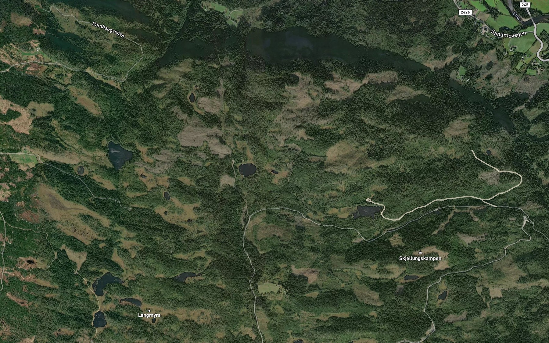 Satellite map of the Bjorkeputten