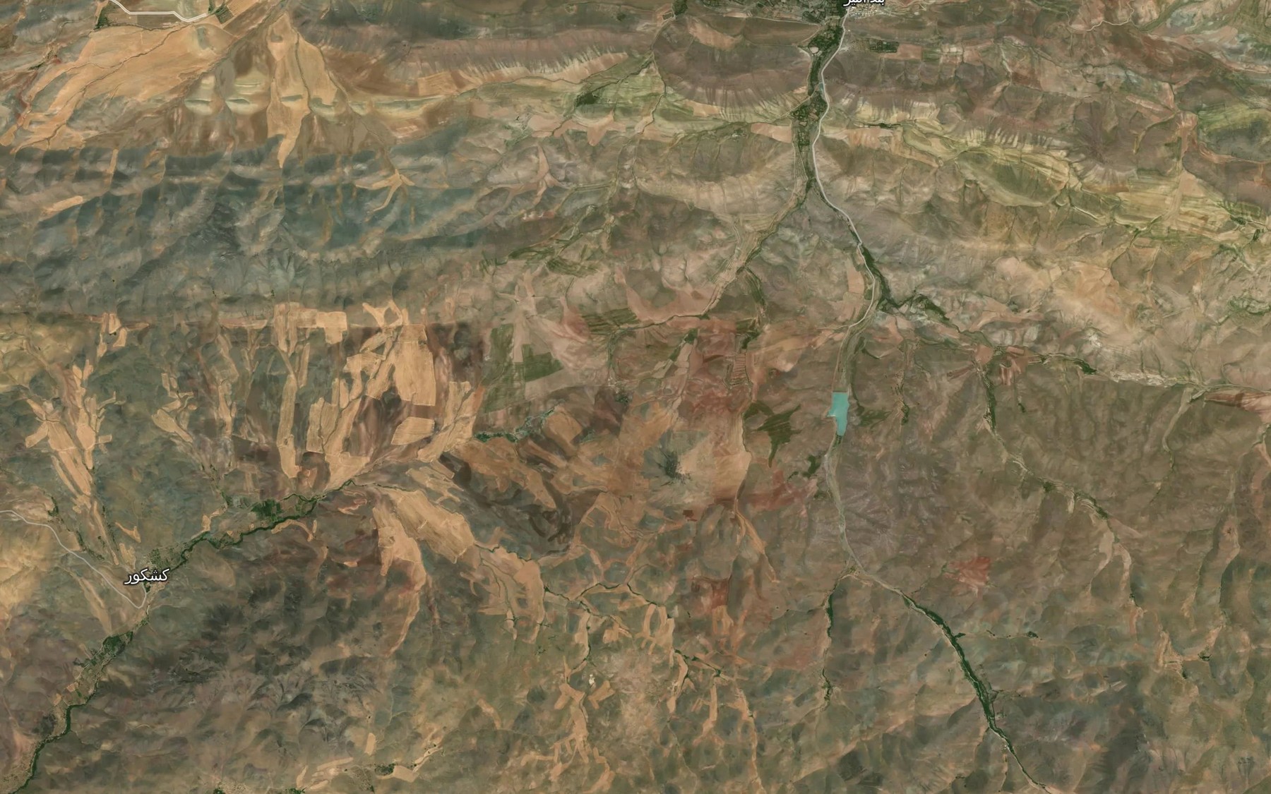 Satellite map of the Cheshmeh-ye Buqush Chakhan