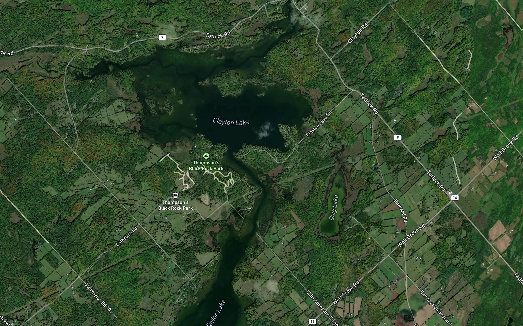 Satellite map of the The River