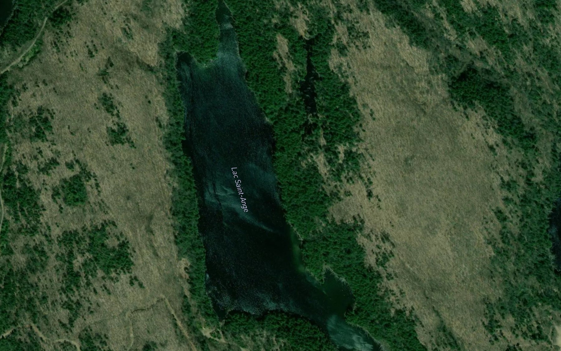 Satellite map of the Lac Saint-Ange
