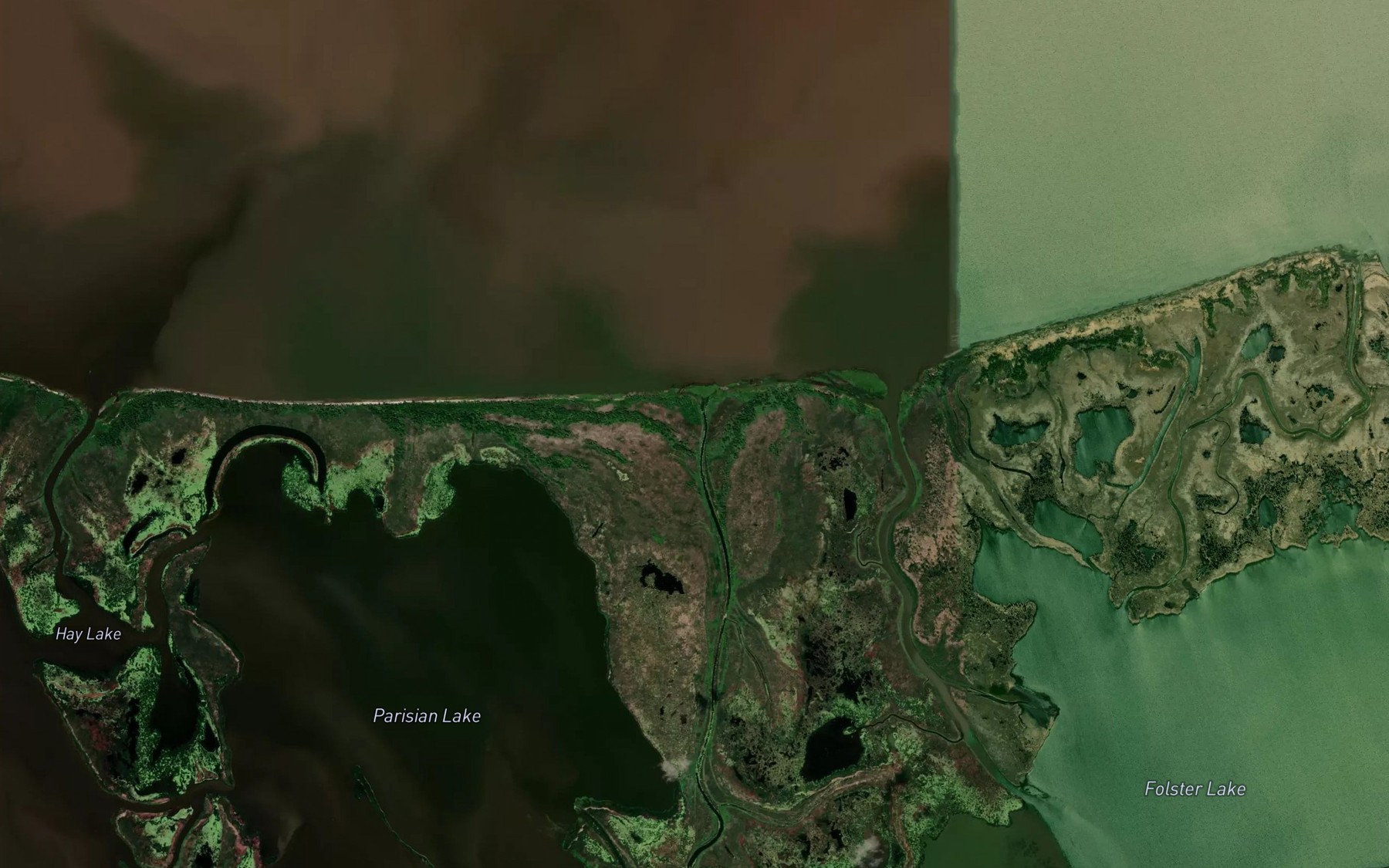 Satellite map of the Pruden Creek