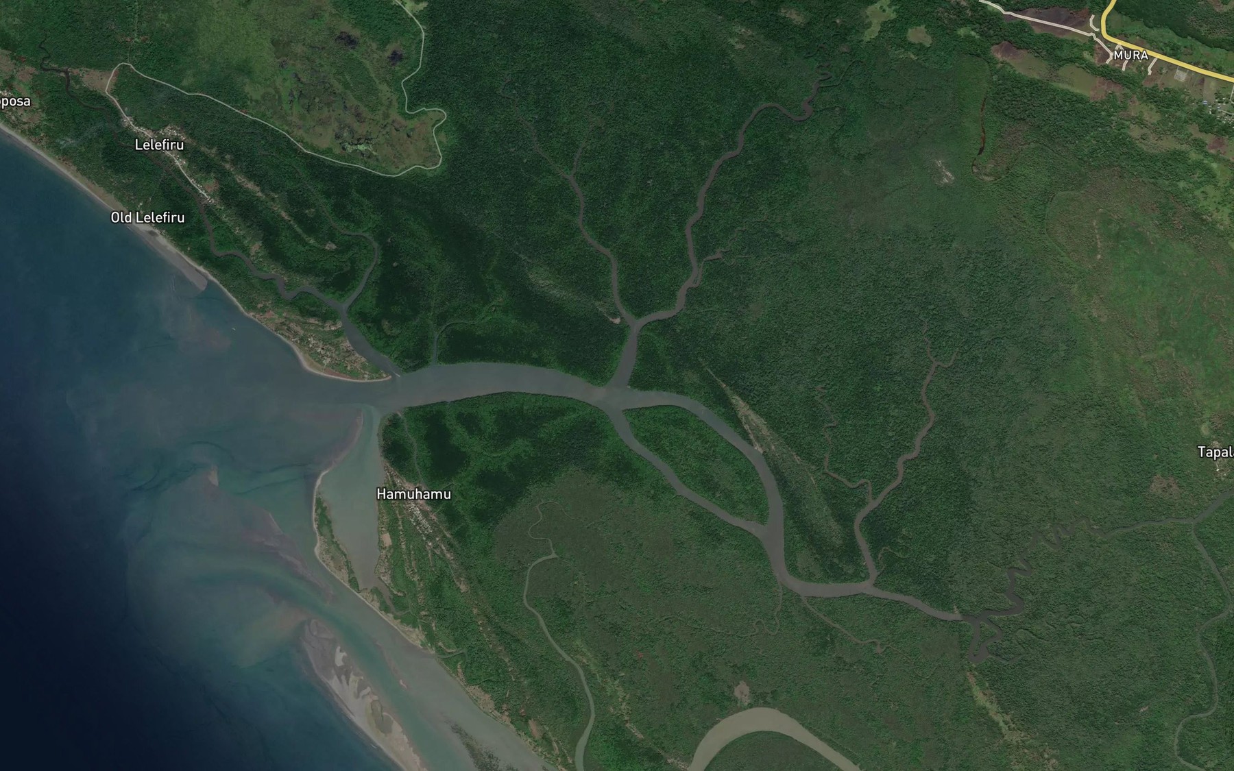 Satellite map of the Arupala Creek