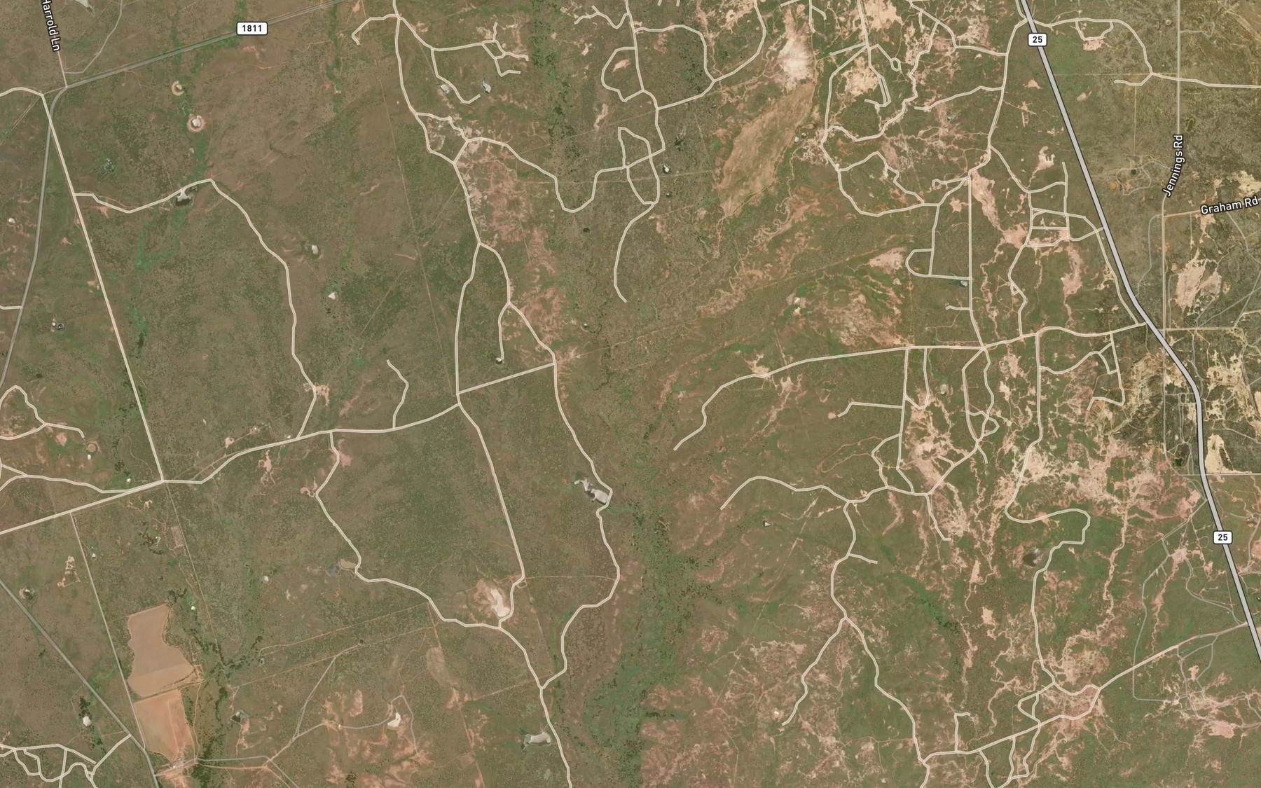 Satellite map of the East Fork Bluff Creek