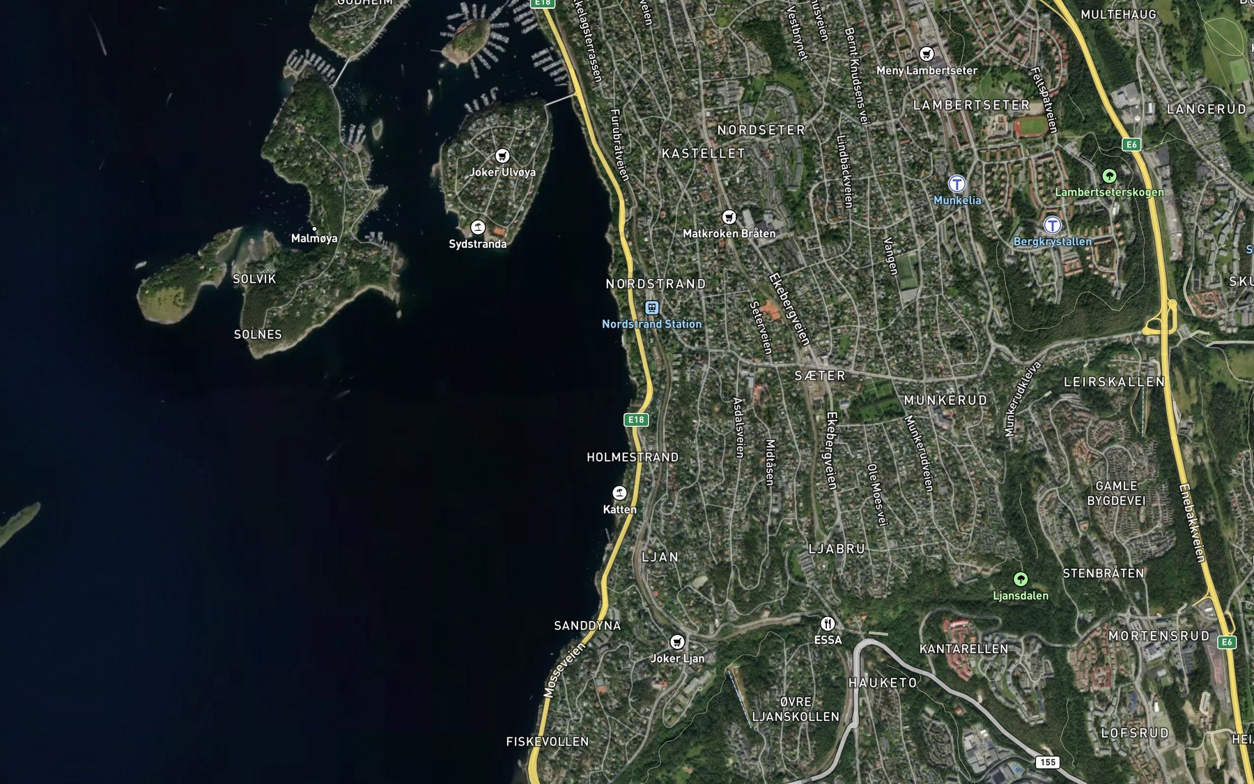 Satellite map of the Smedvika