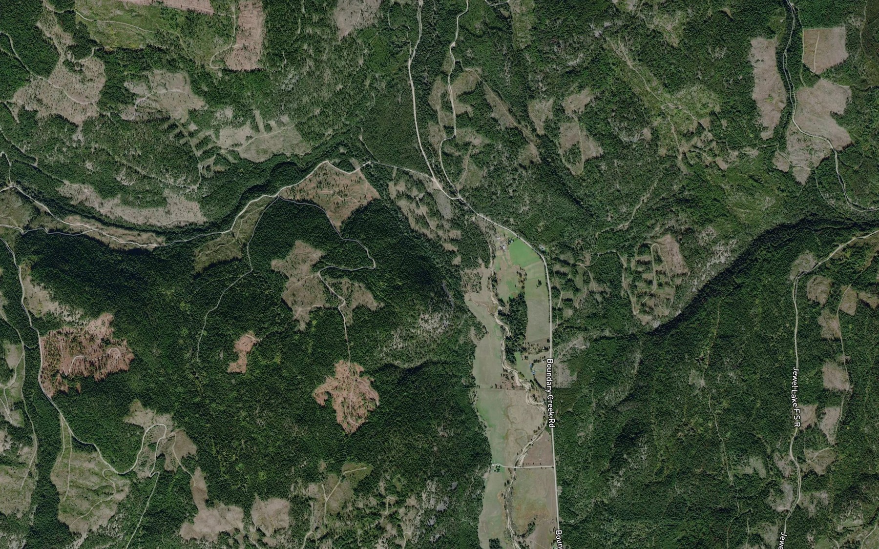 Satellite map of the Mundy Creek