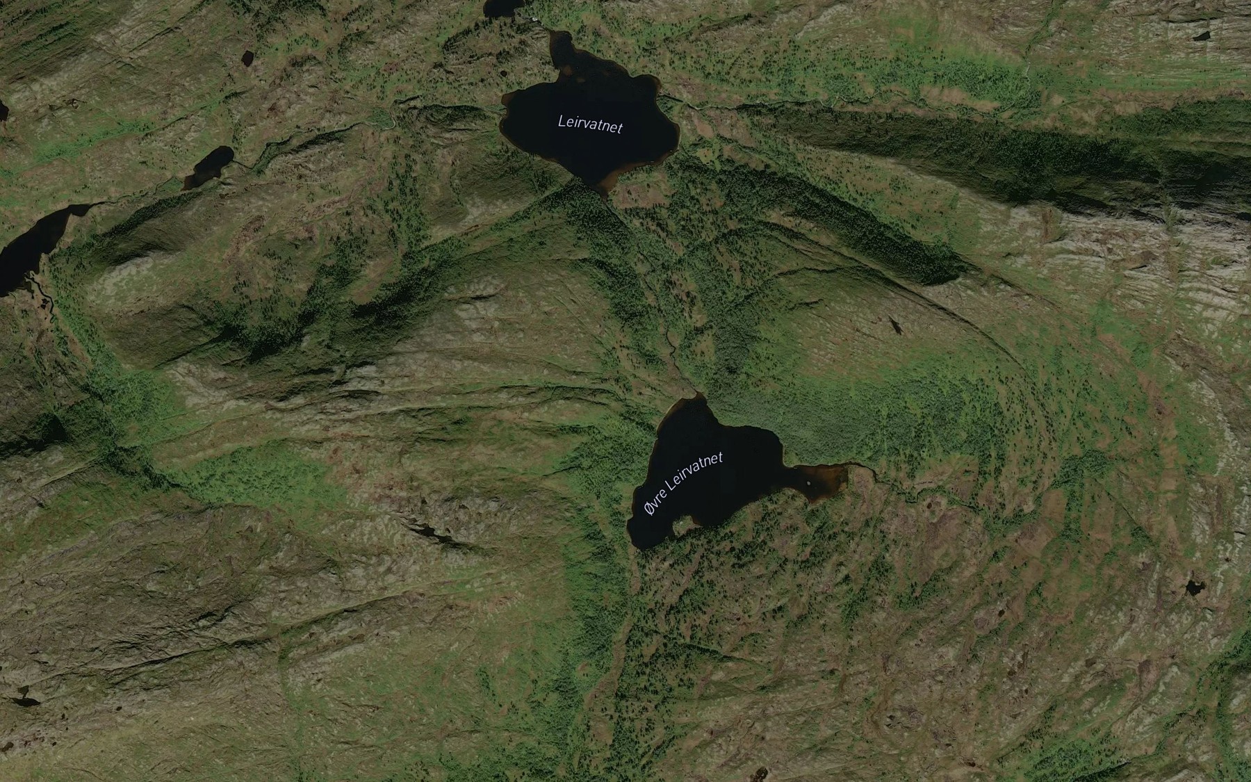 Satellite map of the Lersvatna