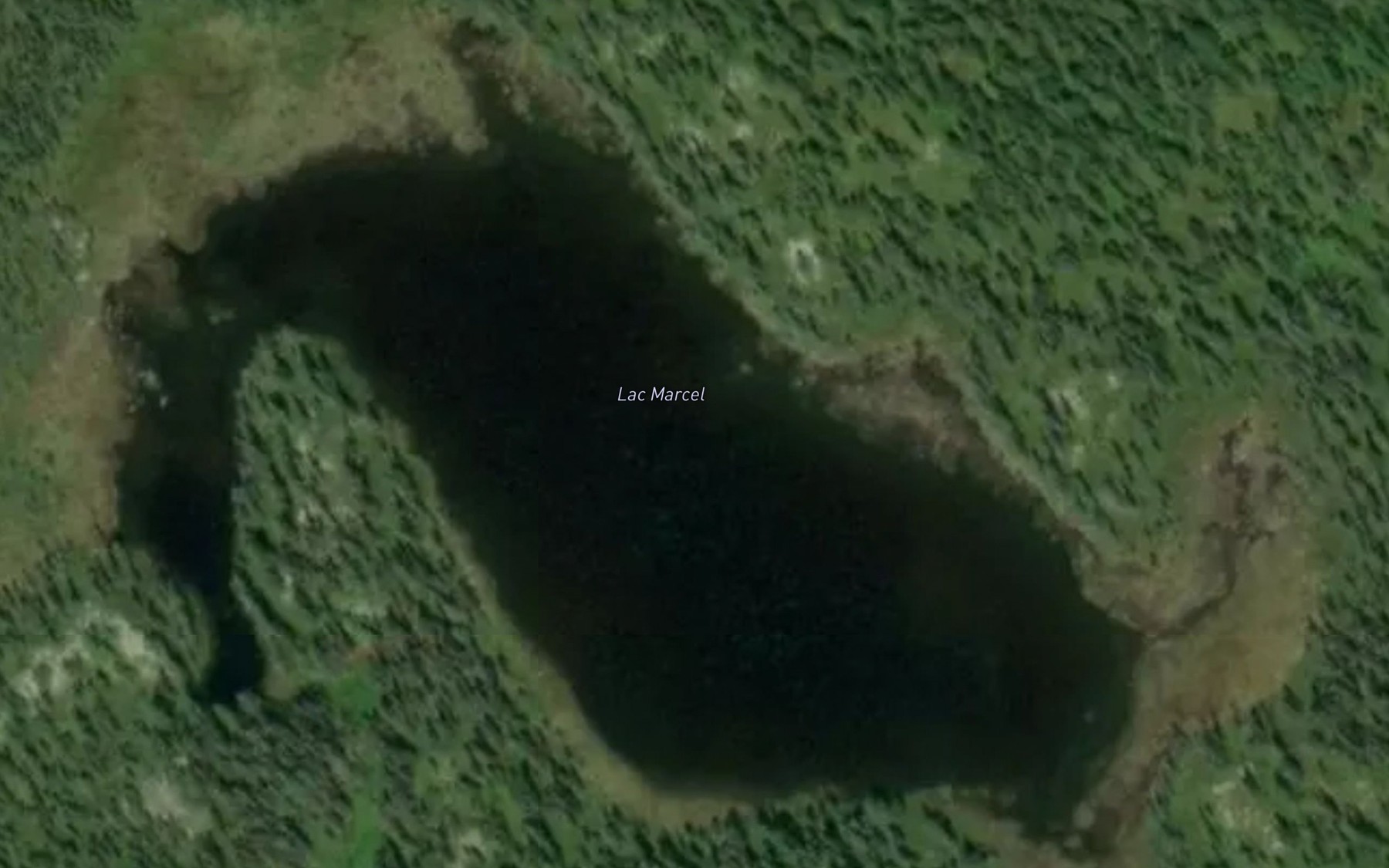 Satellite map of the Lac Marcel