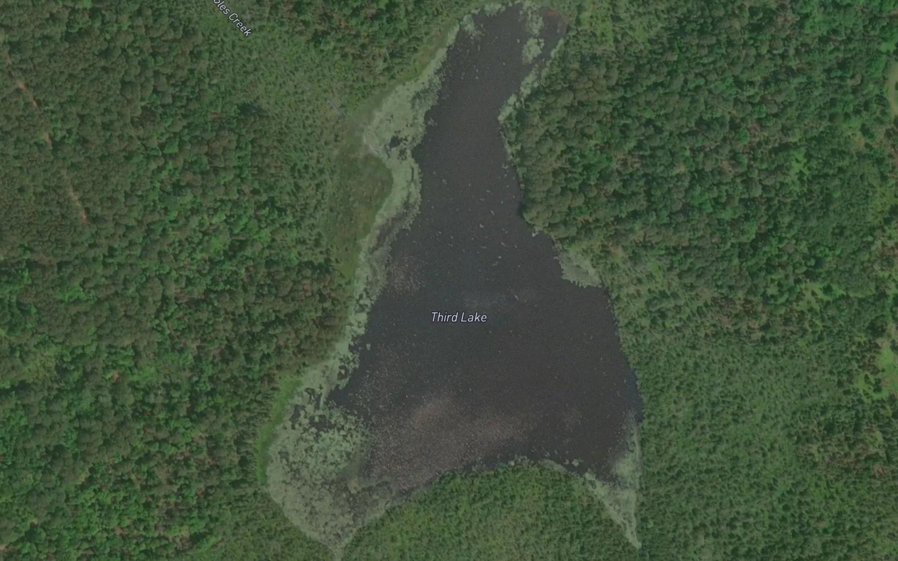 Satellite map of the Third Lake