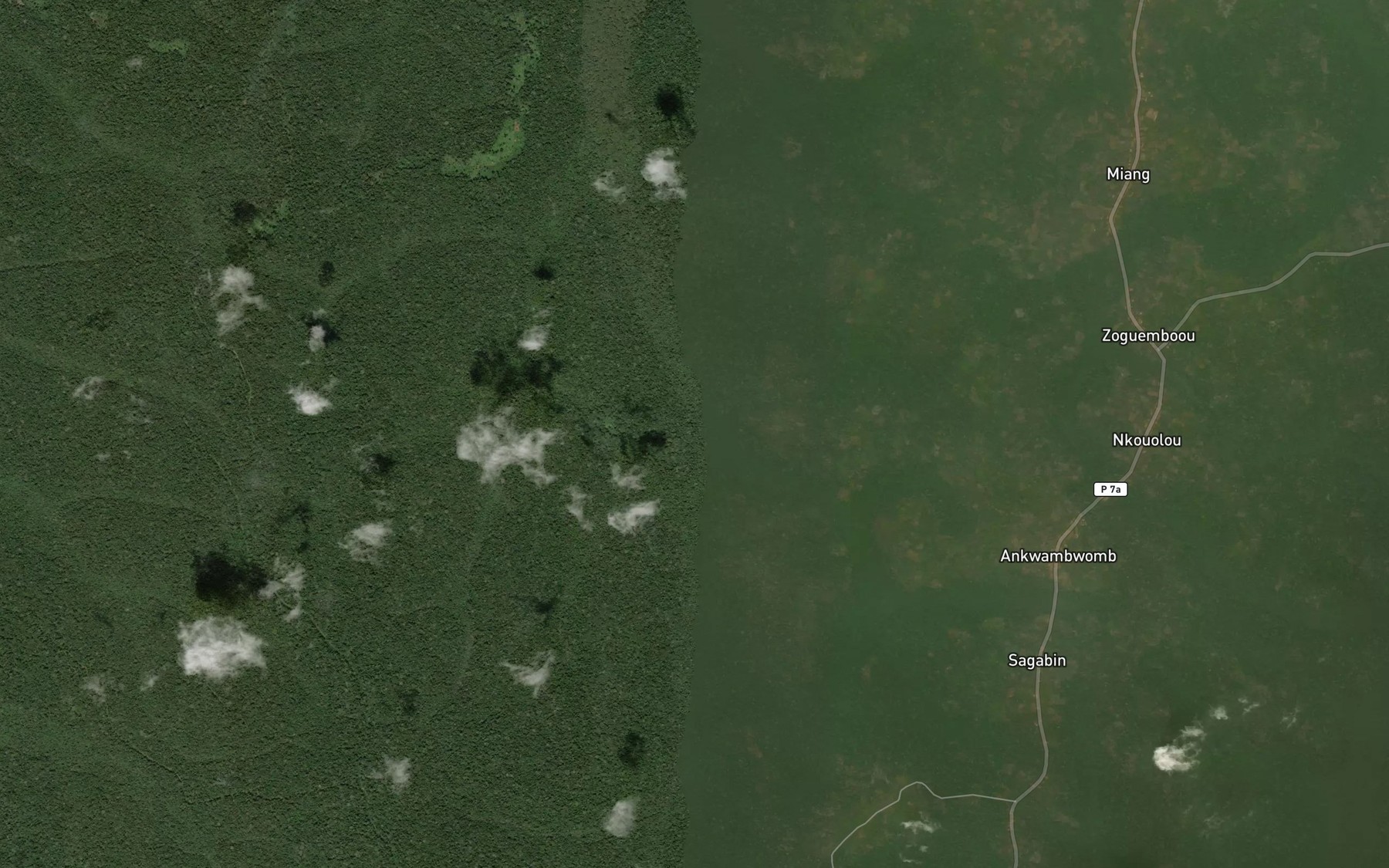 Satellite map of the Kouogeu