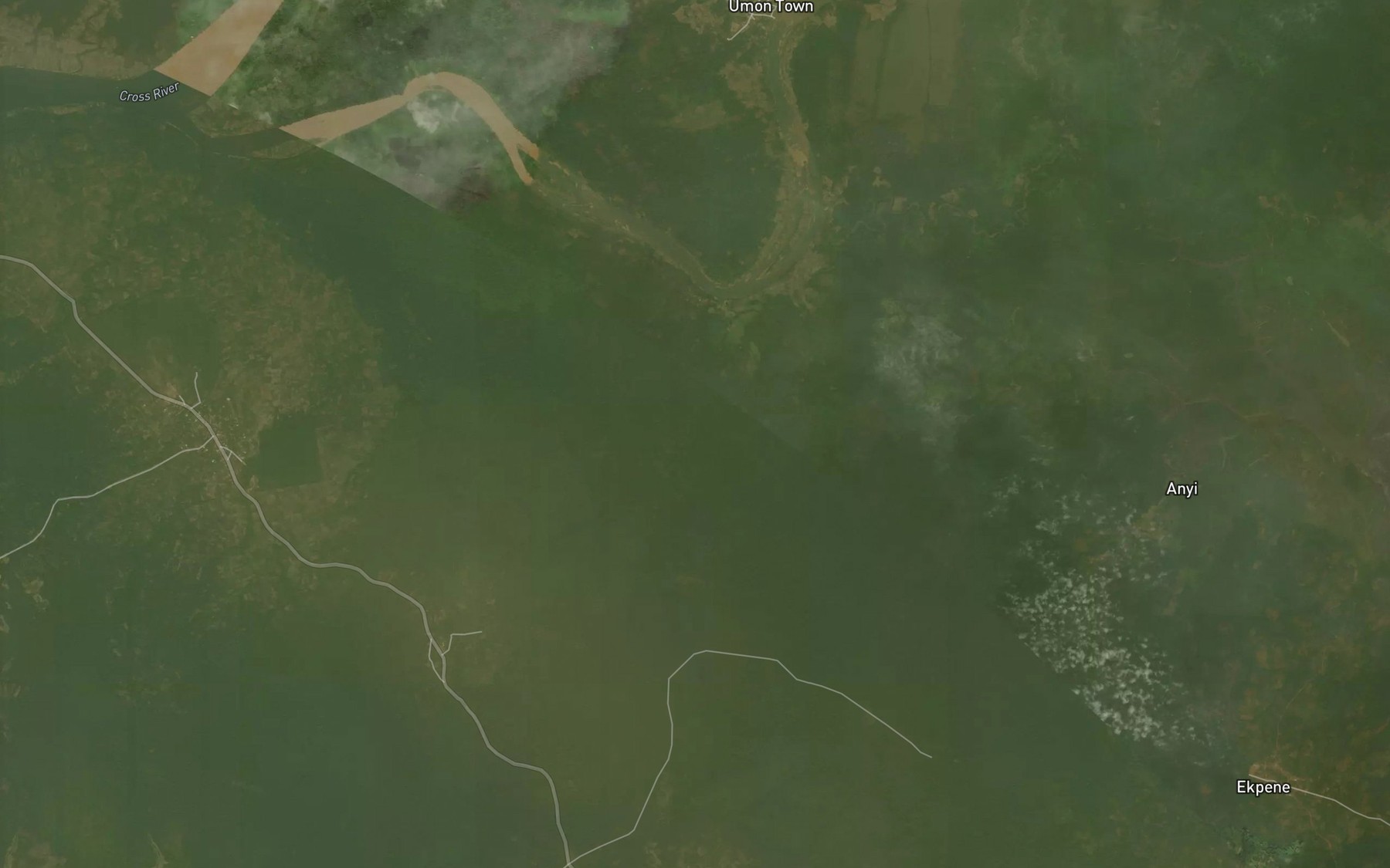 Satellite map of the Idim Ndon