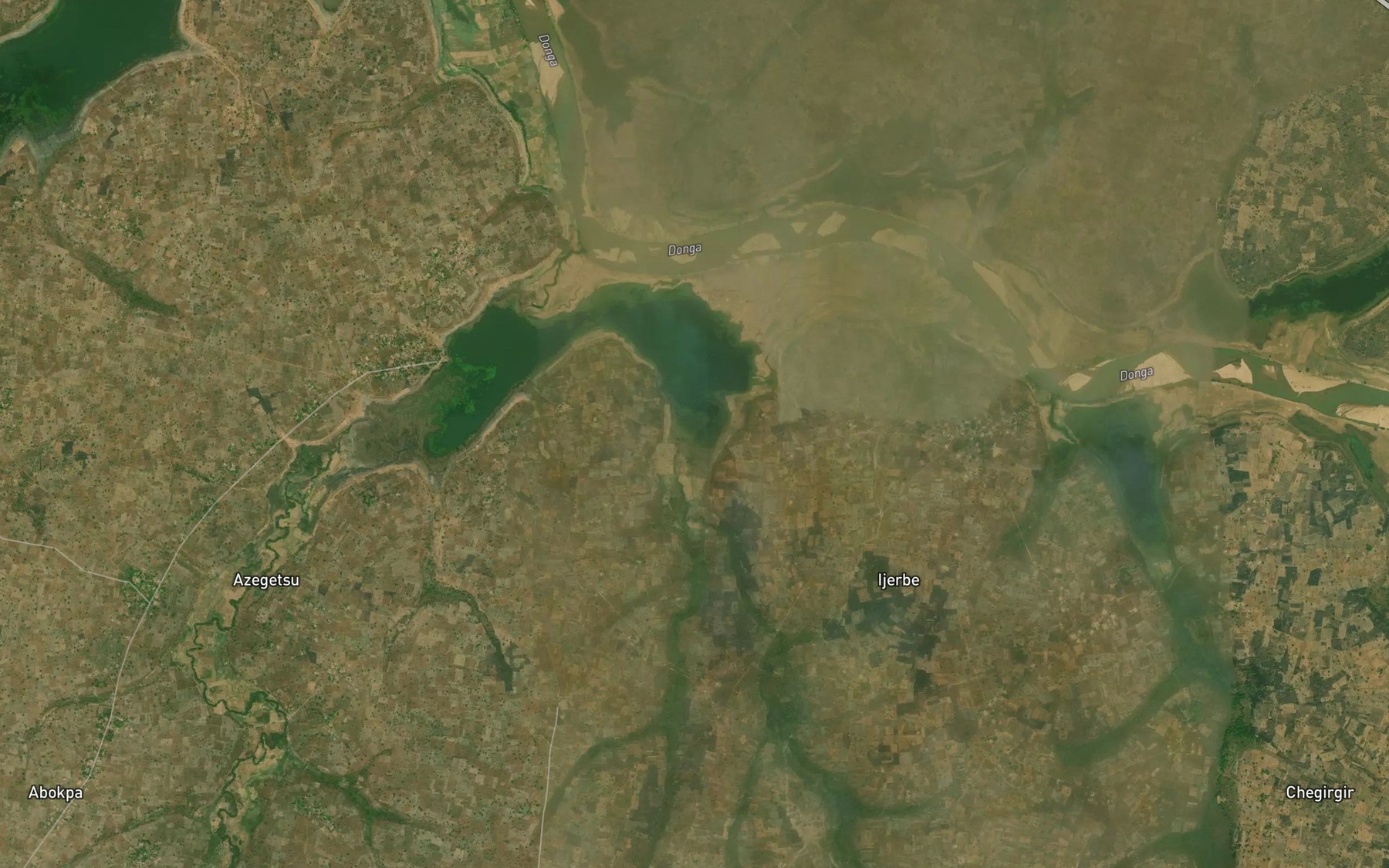 Satellite map of the River Sukpado