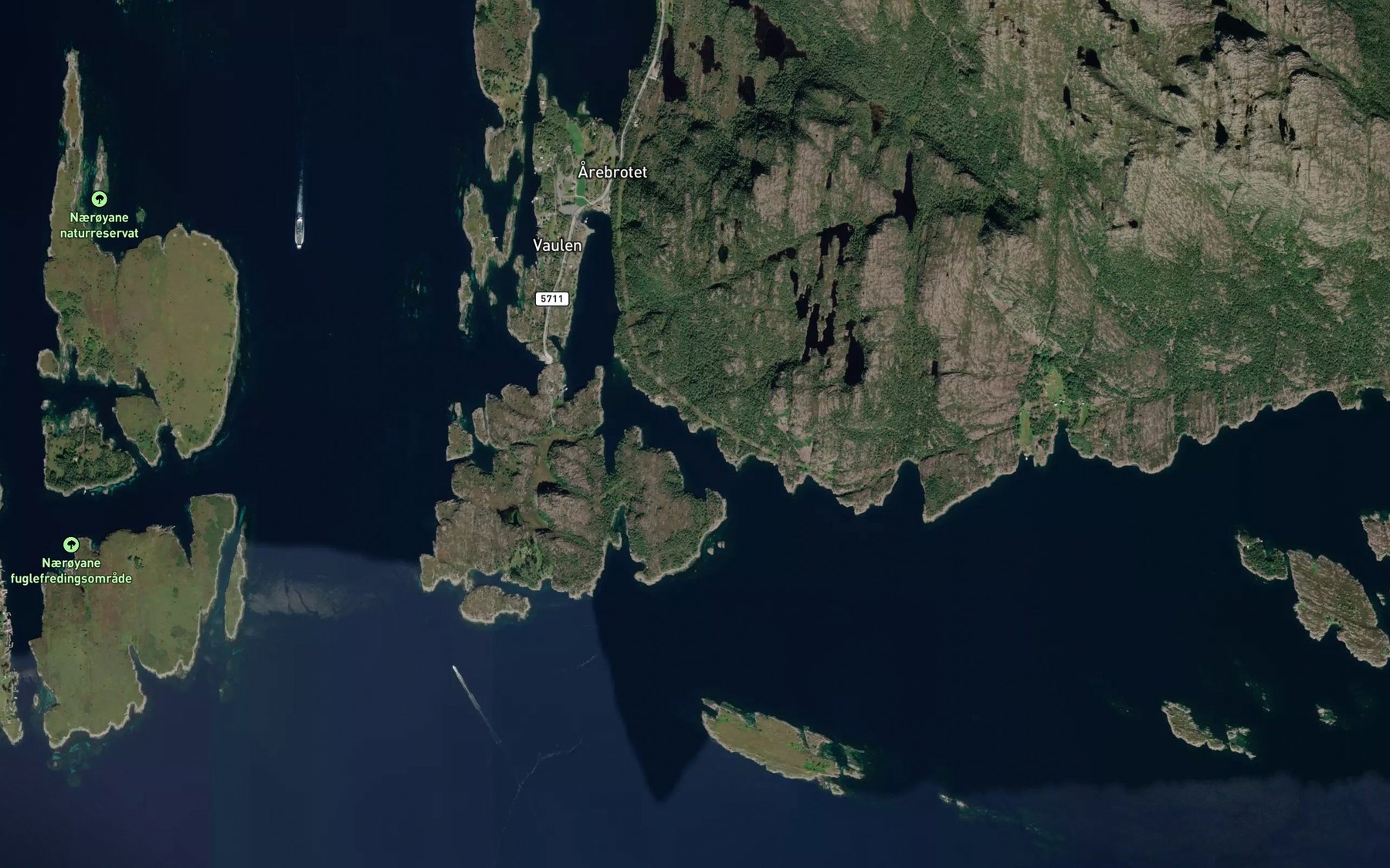 Satellite map of the Koyrevika