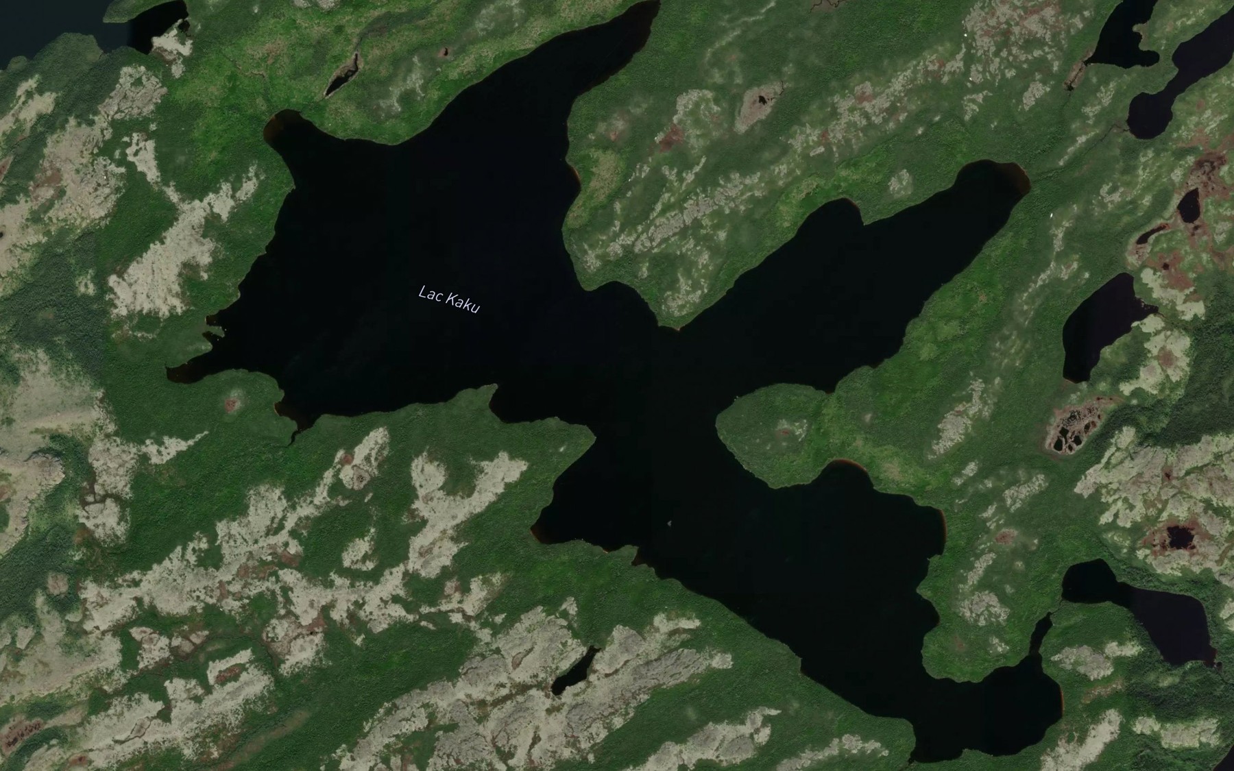 Satellite map of the Lac Kaku