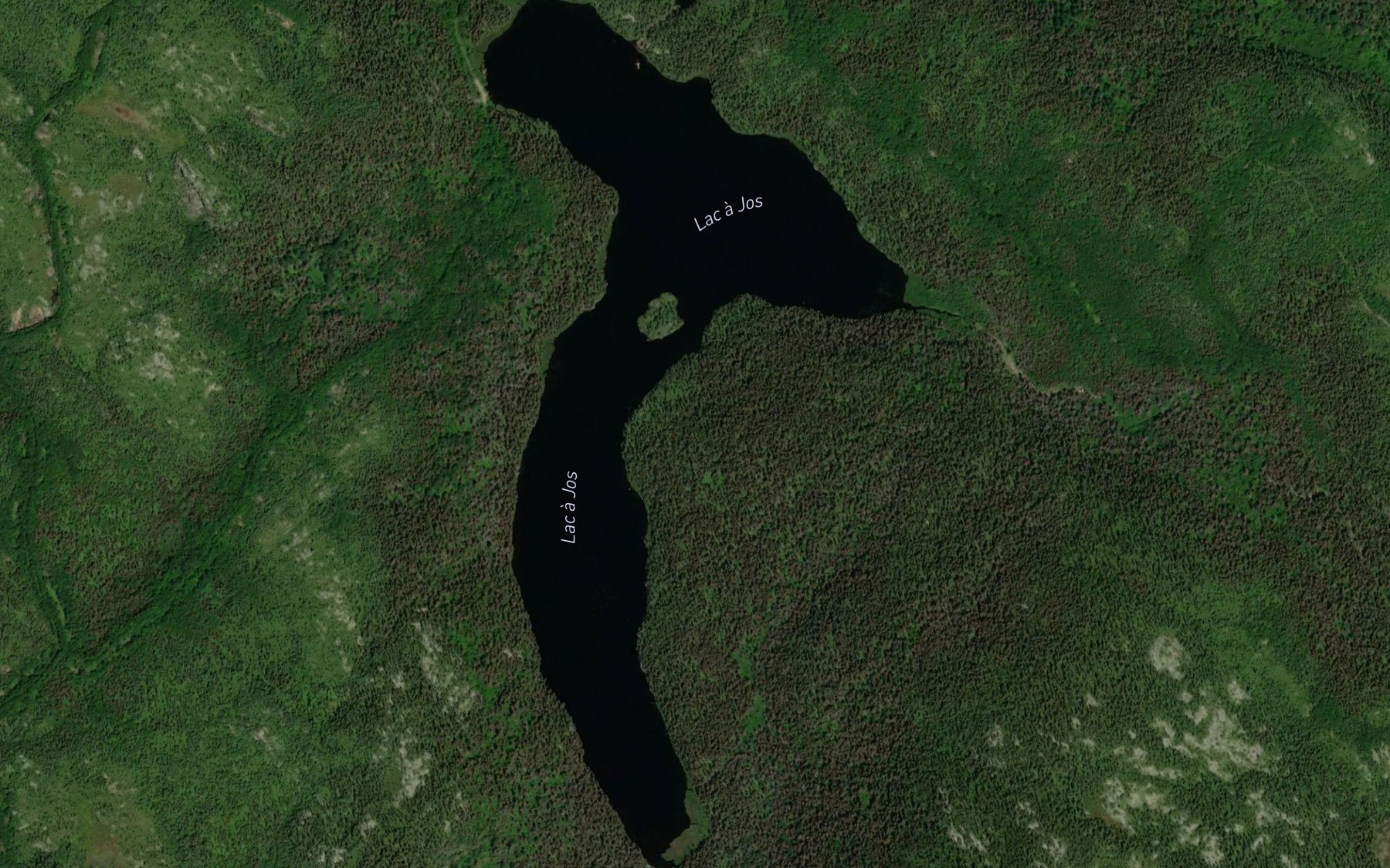 Satellite map of the Lac a Jos