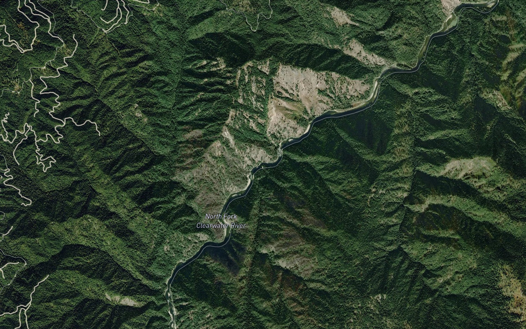 Satellite map of the Deep Creek
