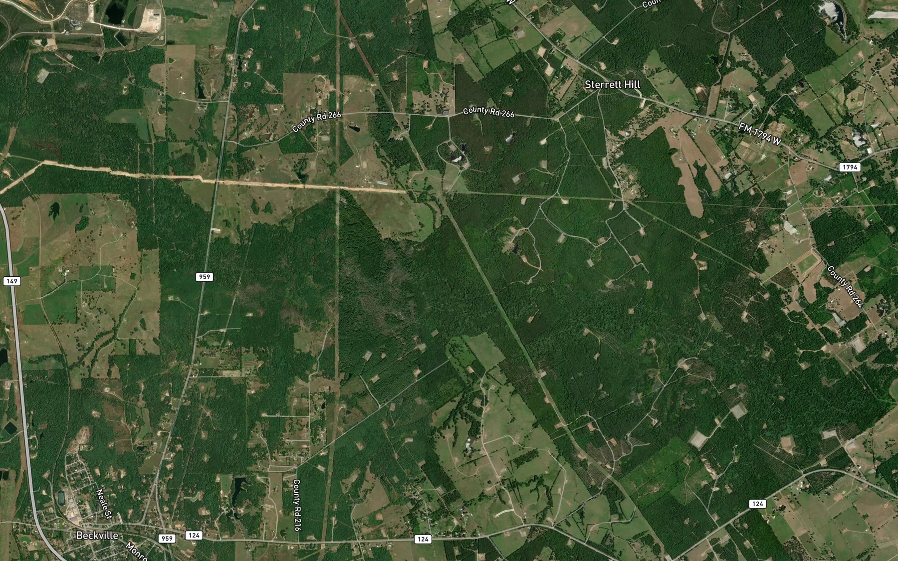 Satellite map of the Clark Branch
