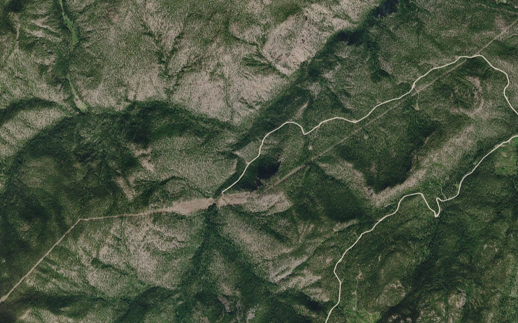 Satellite map of the Silk Creek