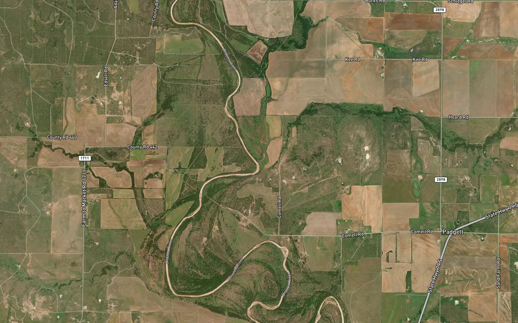 Satellite map of the Bitter Creek