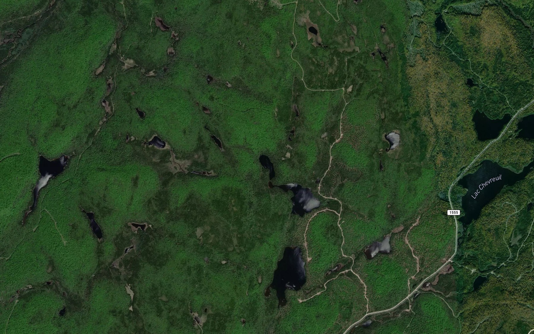Satellite map of the Lac Bourdon