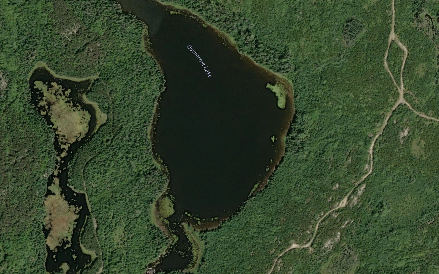 Satellite map of the Ducharme Lake