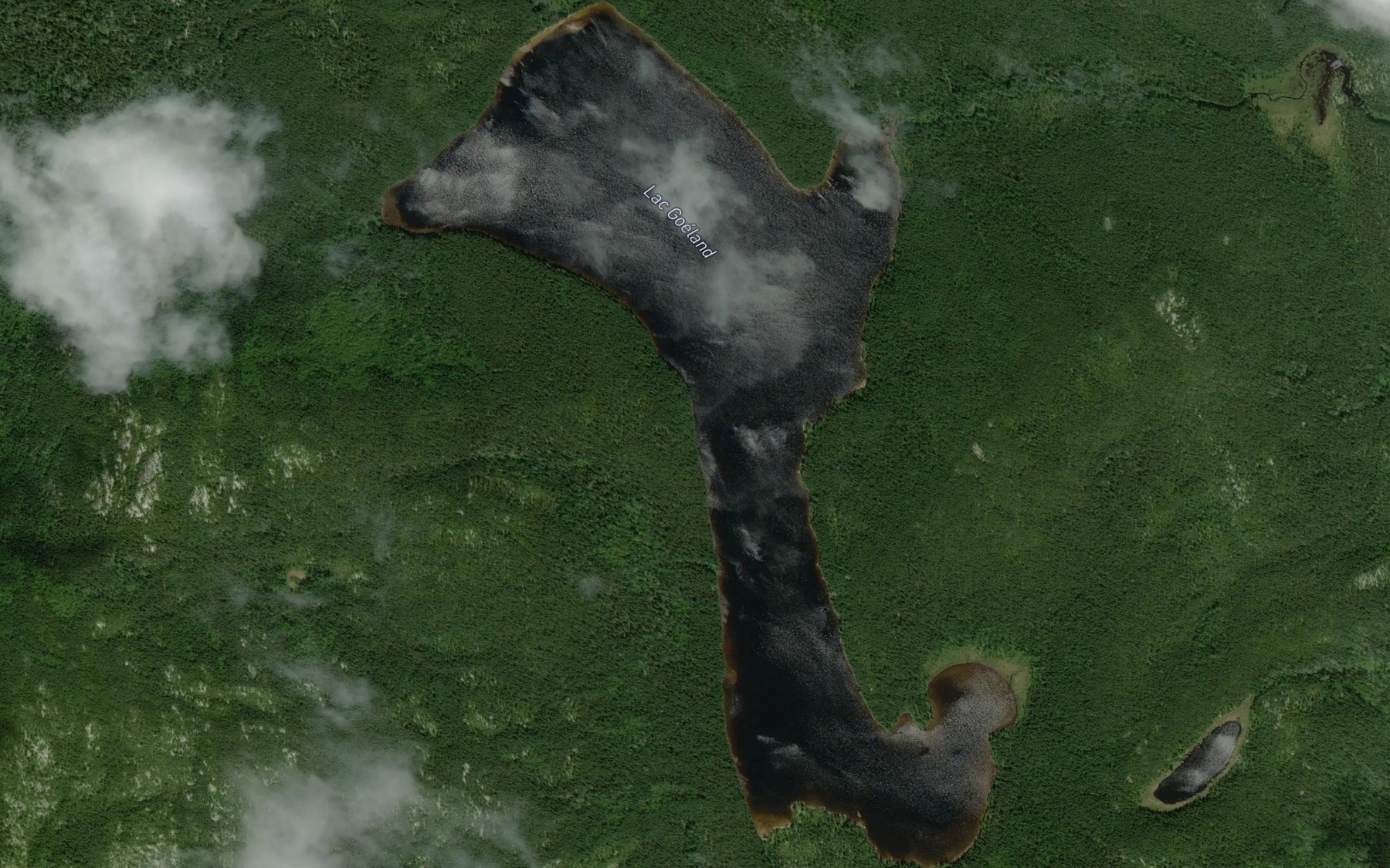 Satellite map of the Lac Goeland