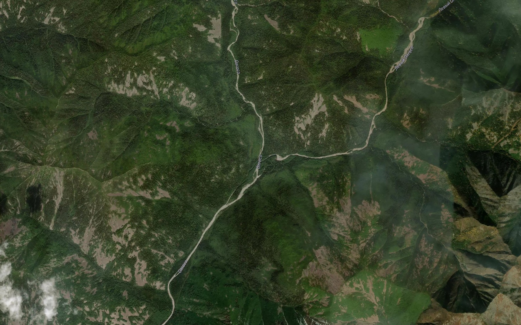 Satellite map of the Levoye Olgoso