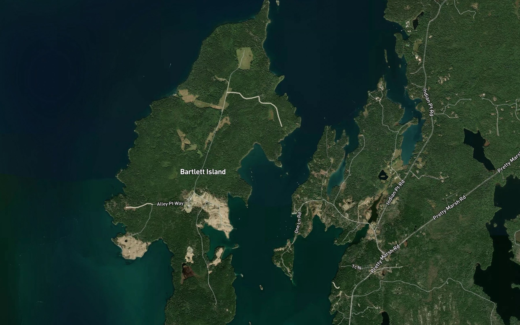 Satellite map of the Great Cove