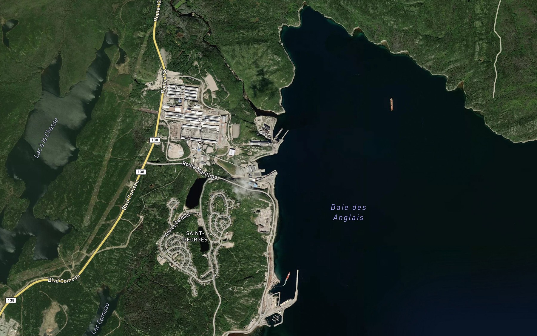 Satellite map of the Anse du Moulin