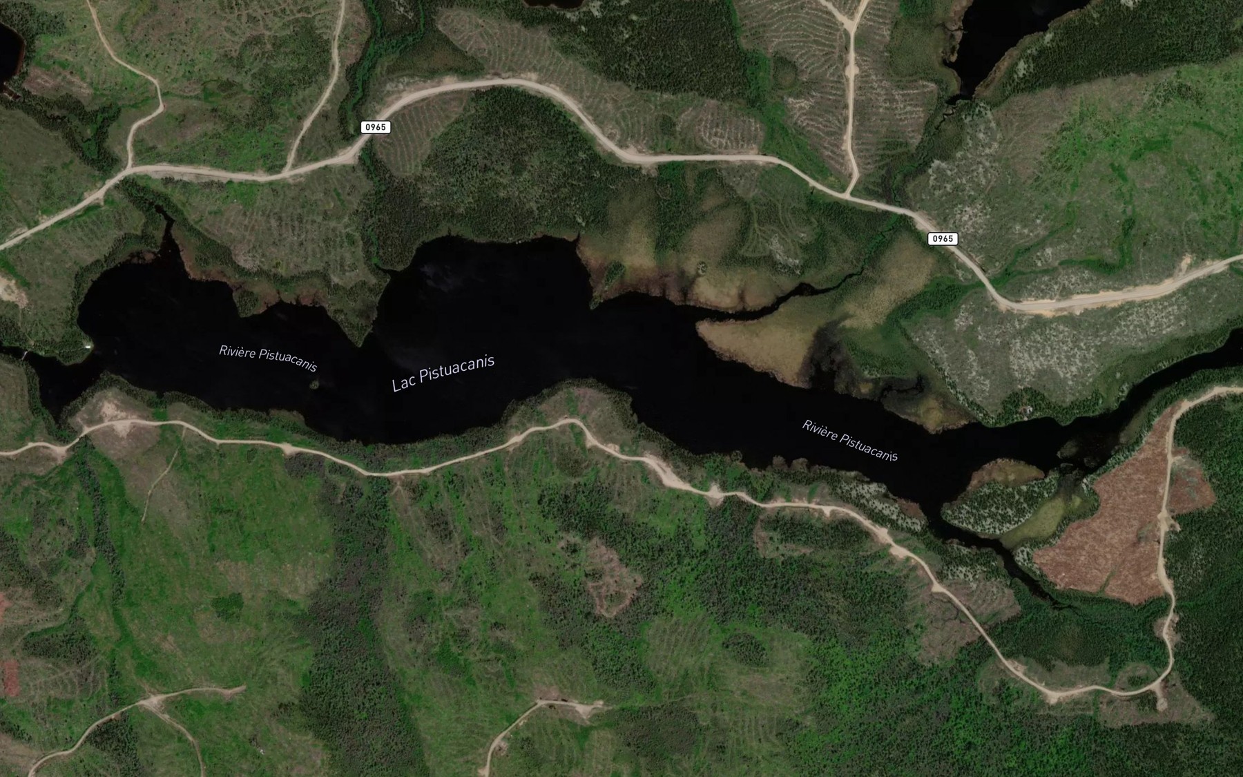 Satellite map of the Lac Pistuacanis