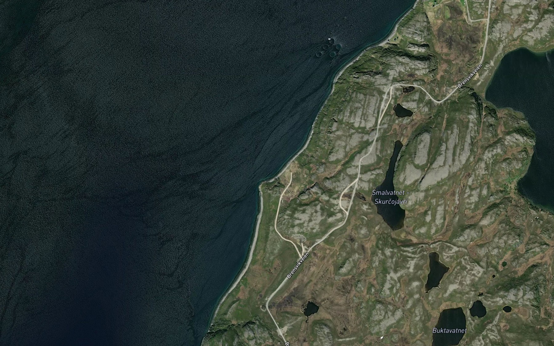 Satellite map of the Enkenesbukta