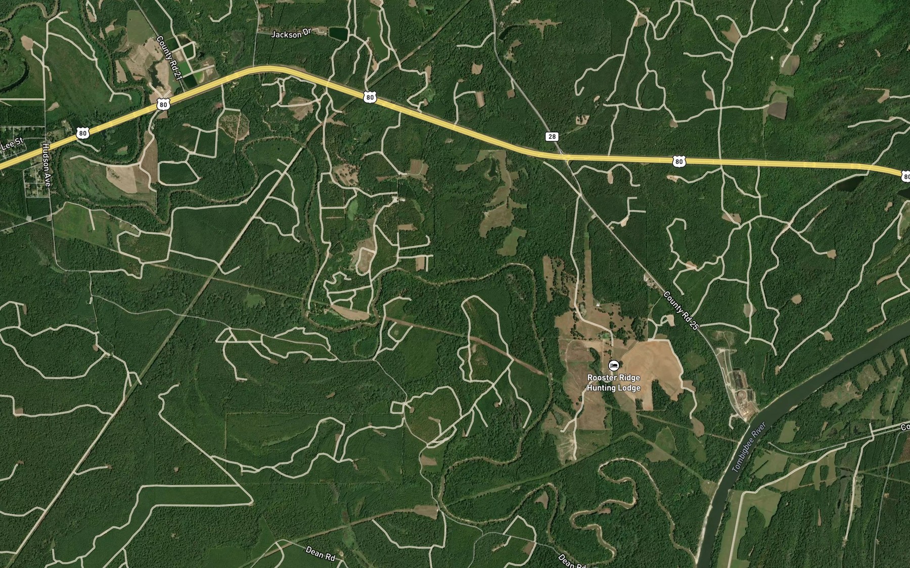 Satellite map of the Soctum Creek