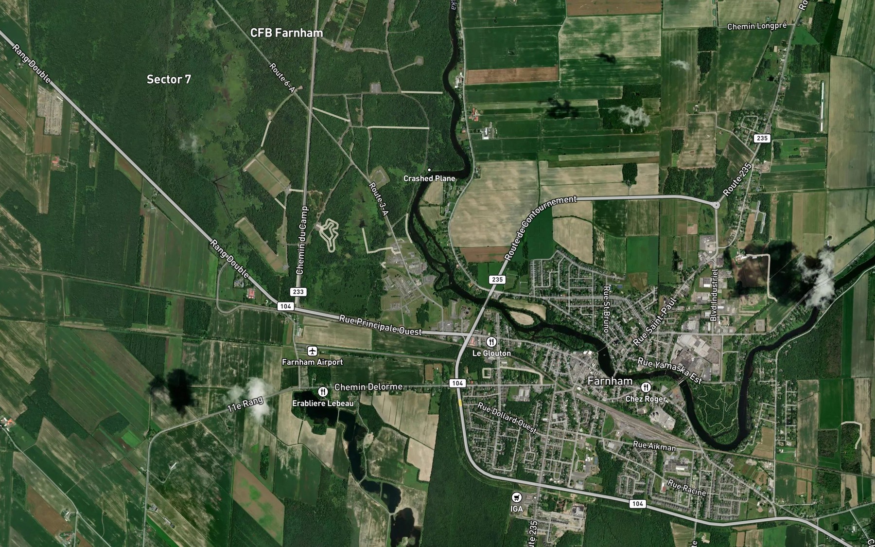 Satellite map of the Cours d'eau Lalanne