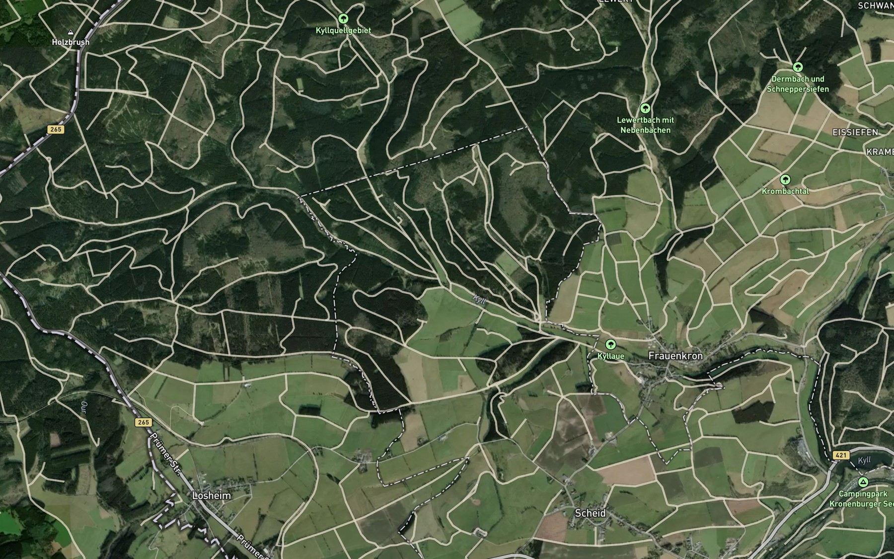 Satellite map of the Wilsam