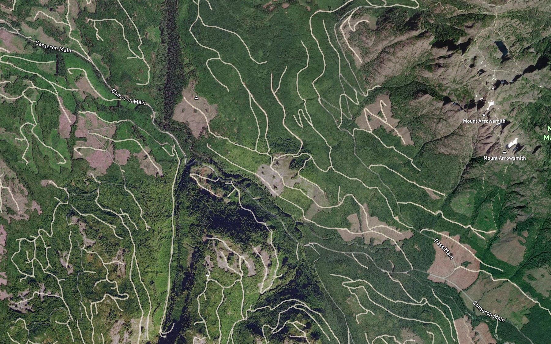 Satellite map of the Cop Creek