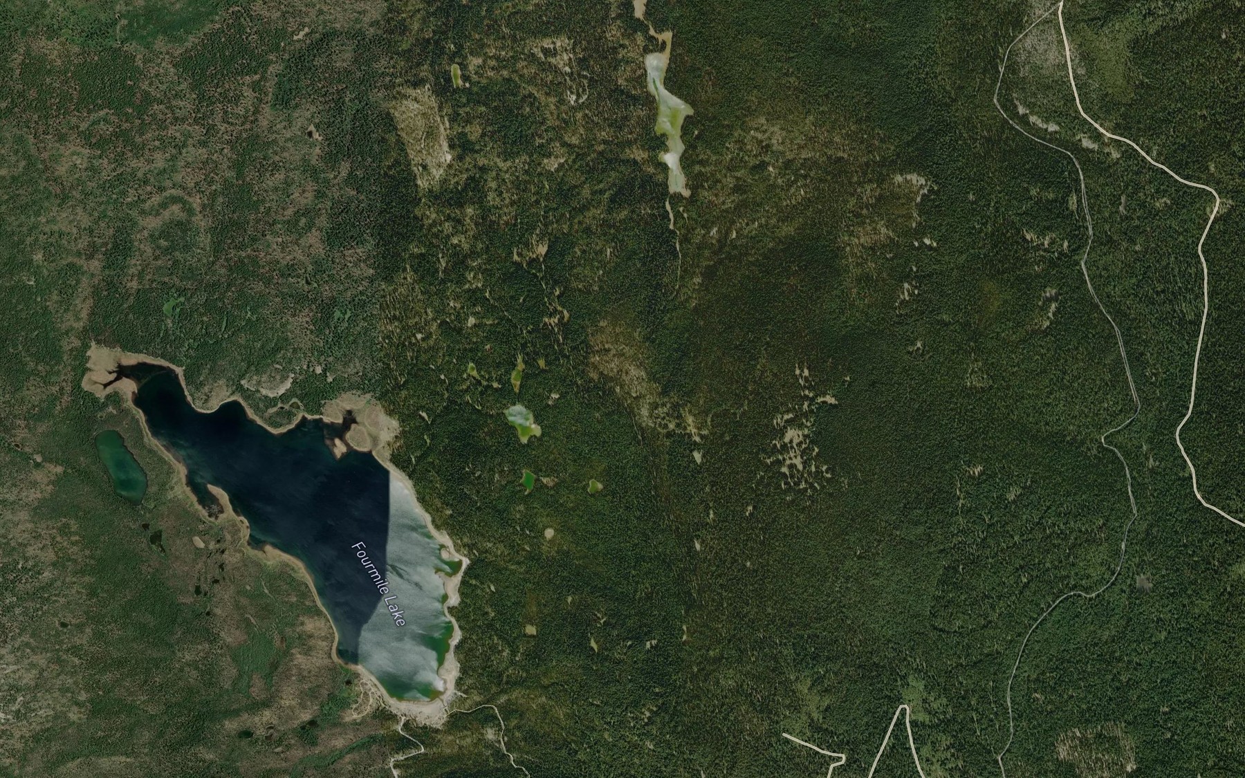 Satellite map of the Long Creek
